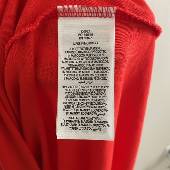 Boden Amelie Jersey Midi Dress Women’s Size 6 Regular Short Sleeve Orange Red - Picture 9 of 10